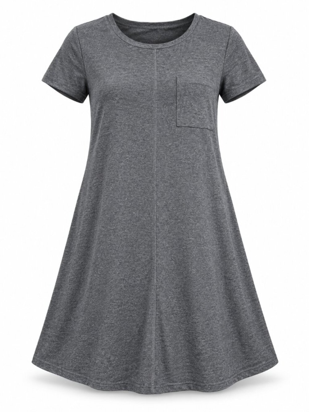 True Craft Heather Gray Pocket Swing Dress XS NWT